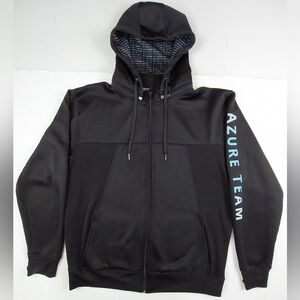 Microsoft Azure Team Hoodie Jacket Mens Size XL Black Full Zip Removable Hood